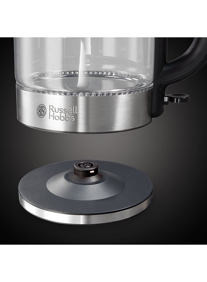 Russell Hobbs - Glass Kettle 1.7 L 21600-10 Black/Silver/Clear - Image 1