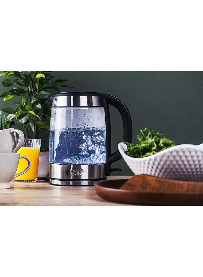 Russell Hobbs - Glass Kettle 1.7 L 21600-10 Black/Silver/Clear - Image 1