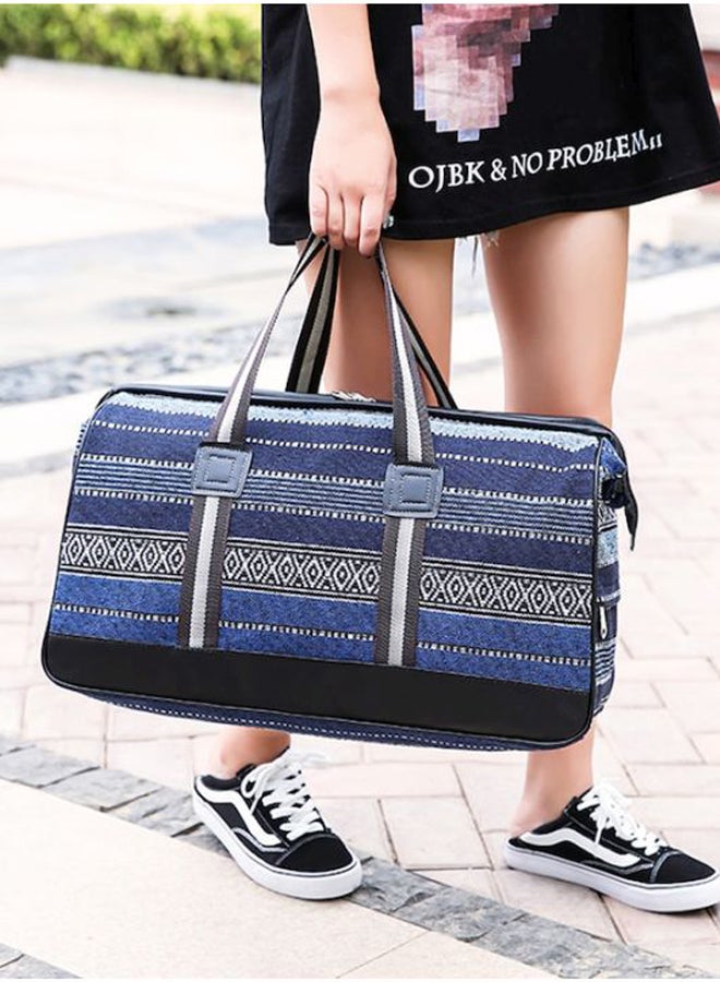 Beauenty Embroidered Shoulder Bag Blue/Black/White  - Image 4