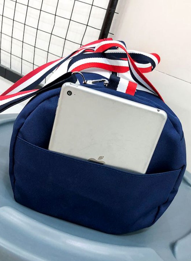 Beauenty - Colourblock Pattern Duffel Bag Blue/White/Red - Image 1