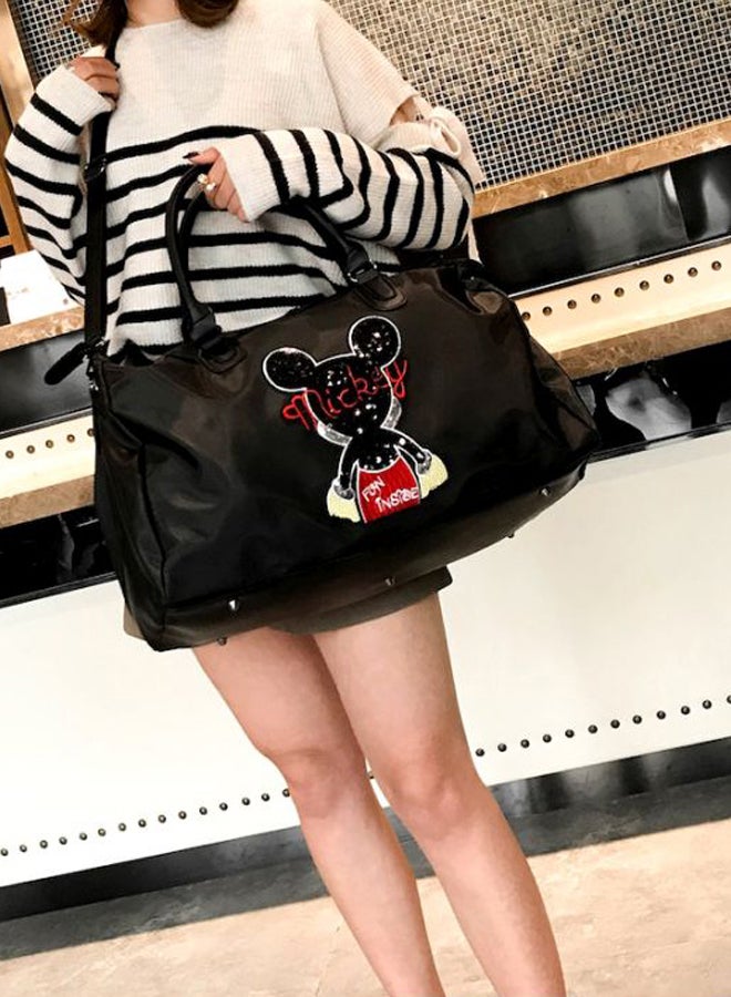Mickey Mouse Printed Shoulder Bag Black/Red/Yellow