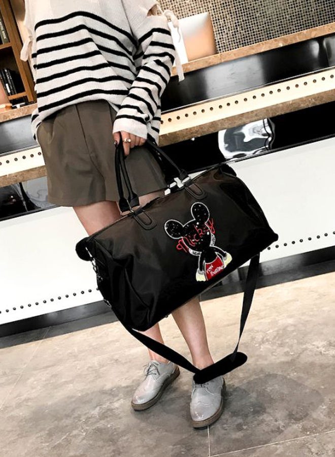 Mickey Mouse Printed Shoulder Bag Black/Red/Yellow