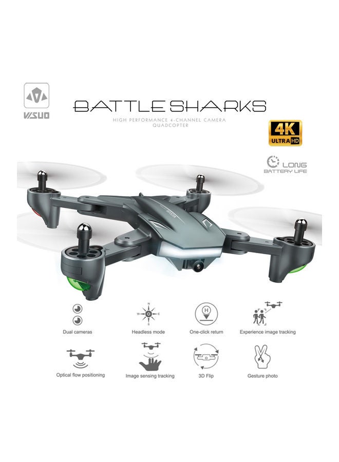 VISUO - VISUO XS816 Drone with Camera 4K Wifi FPV Optical Flow Positioning Gesture Photography Foldable Quadcopter Altitude Hold Drone 24*11.2*21.5cm - Image 1