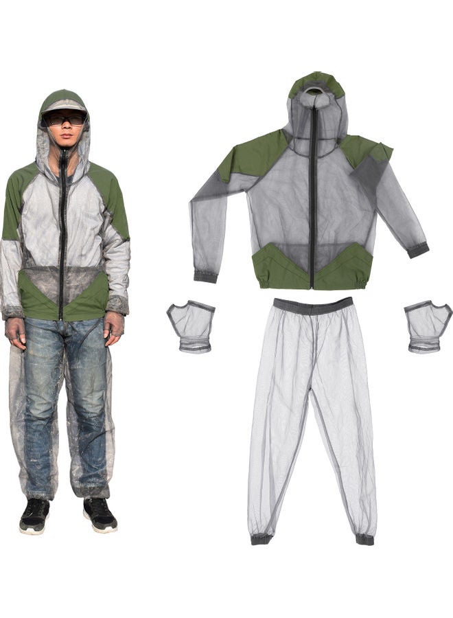 Generic Outdoor Mosquito Repellent Suit Bug Jacket Mesh Hooded  XXXL 15*1*12cm - Image 1