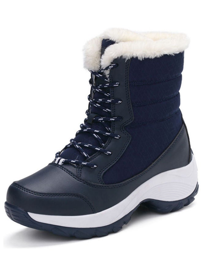 Beauenty Solid High-Top Warm Ankle Boots Blue  - Image 1