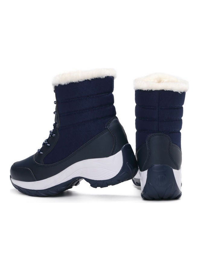 Beauenty Solid High-Top Warm Ankle Boots Blue  - Image 3