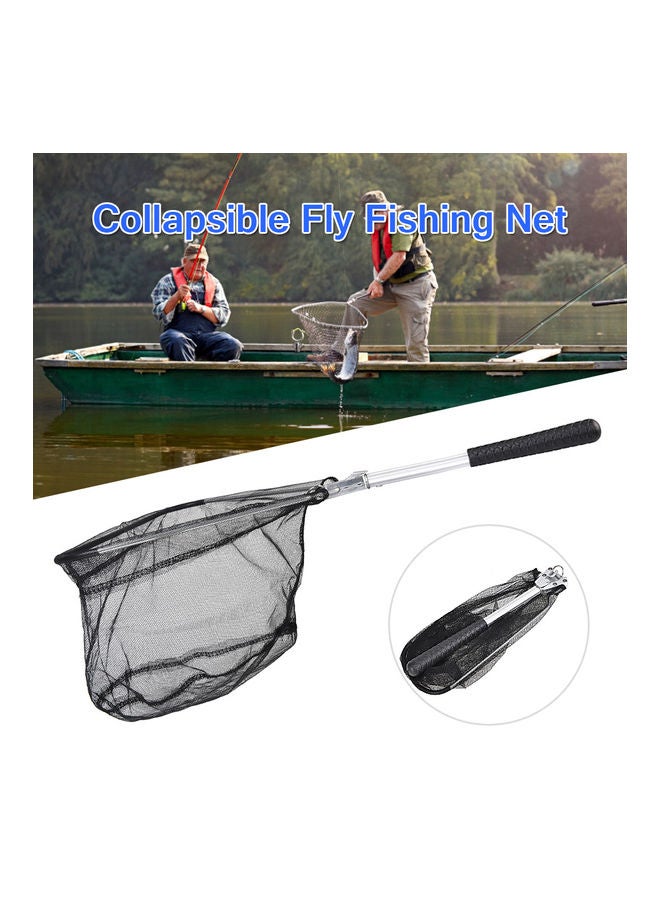 Generic - Folding Fish Landing Net Collapsible Triangular Fly Fishing Net Fish Catching or Releasing 30*3*12cm - Image 1