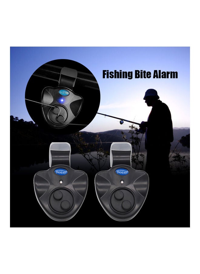 Generic - 2pcs Electronic Fishing Bite Alarm with Sound LED Lights Indicator Fish Bite Alarms 13.2*4*6.6cm - Image 1