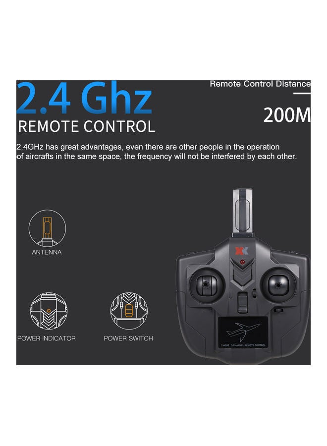 WLtoys - WLtoys XKS A180 RC Plane 3 Channel Remote Control Airplane Ready to Fly Brushless Motor 3D 6G Mode Stunt Flying Rudder Adjustable RC Foam Airplane with 3 Batteries 45*10.5*32cm - Image 1