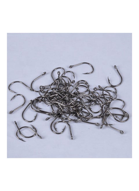 Lixada 500pcs Carbon Steel Fishing Hooks 3# -12# 10 Sizes with Hole Fishing Tackle Box 13*2.6*7cm