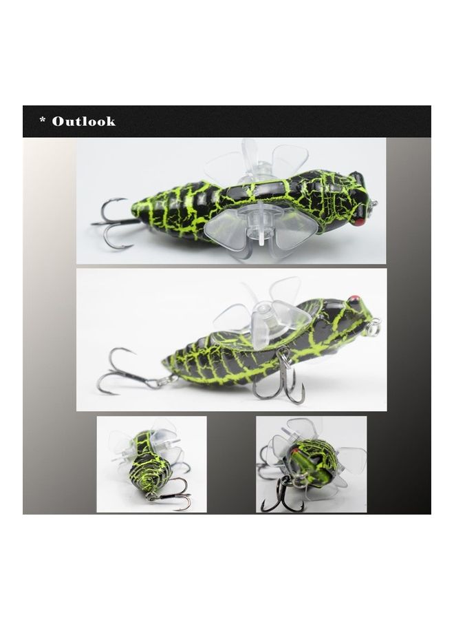Generic - Cicada Lures with Rotational Double Propeller Wings Bionic Fishing Lure Floating Bait Artificial Bait Lifelike Insect Fishing Tackle 3in/0.5oz 05 14*4.5*8cm - Image 1