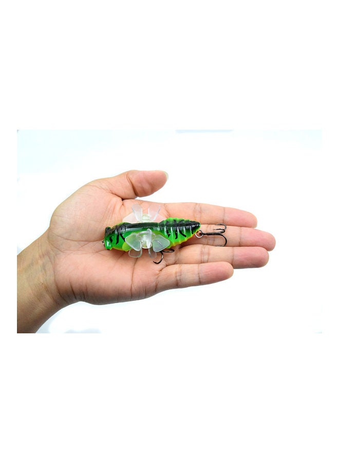 Cicada Lures with Rotational Double Propeller Wings Bionic Fishing Lure Floating Bait Artificial Bait Lifelike Insect Fishing Tackle 3in/0.5oz 04 14*4.5*8cm