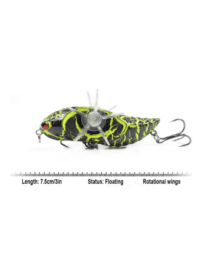 Generic - Cicada Lures with Rotational Double Propeller Wings Bionic Fishing Lure Floating Bait Artificial Bait Lifelike Insect Fishing Tackle 3in/0.5oz 03 14*4.5*8cm - Image 1