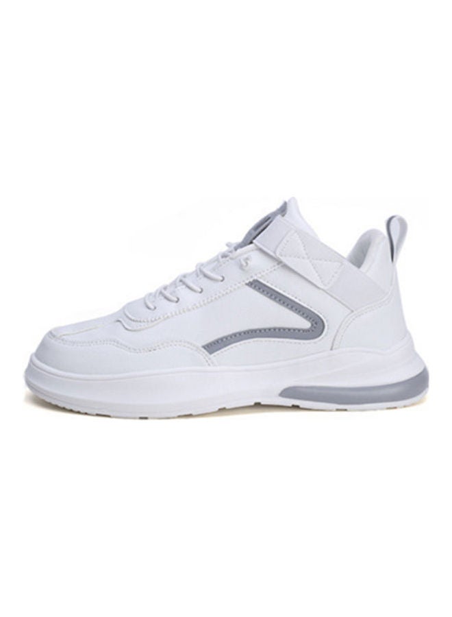 Beauenty Round Toe Lace-Up High Top Sneakers White  - Image 1