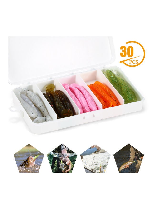 Generic - Artificial Soft Fishing Lure Artificial Silicone Worm Bait Fishing Bait Tackle Tool 03 16*2.5*9cm - Image 1