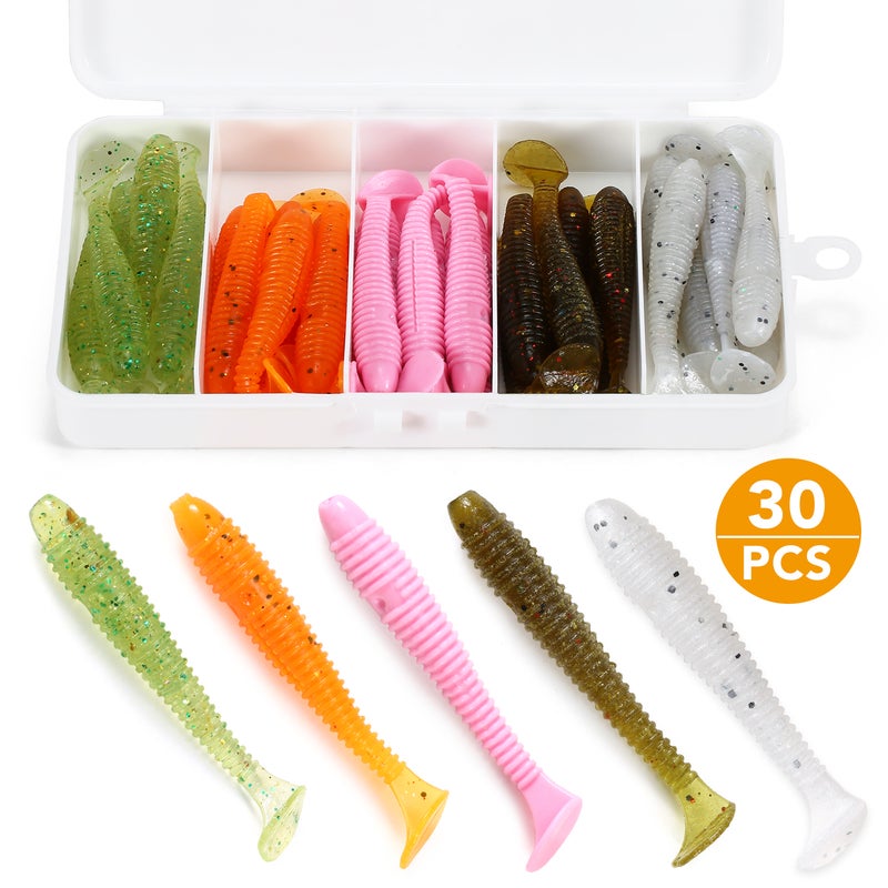 Generic - Artificial Soft Fishing Lure Artificial Silicone Worm Bait Fishing Bait Tackle Tool 03 16*2.5*9cm - Image 1