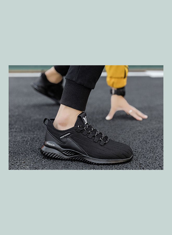 Beauenty Men's Lightweight Lace-Up Running Shoes Black - Image 3