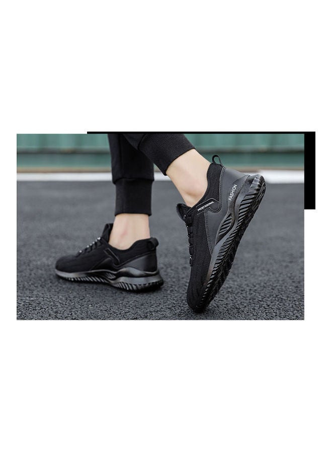 Beauenty Men's Lightweight Lace-Up Running Shoes Black - Image 4