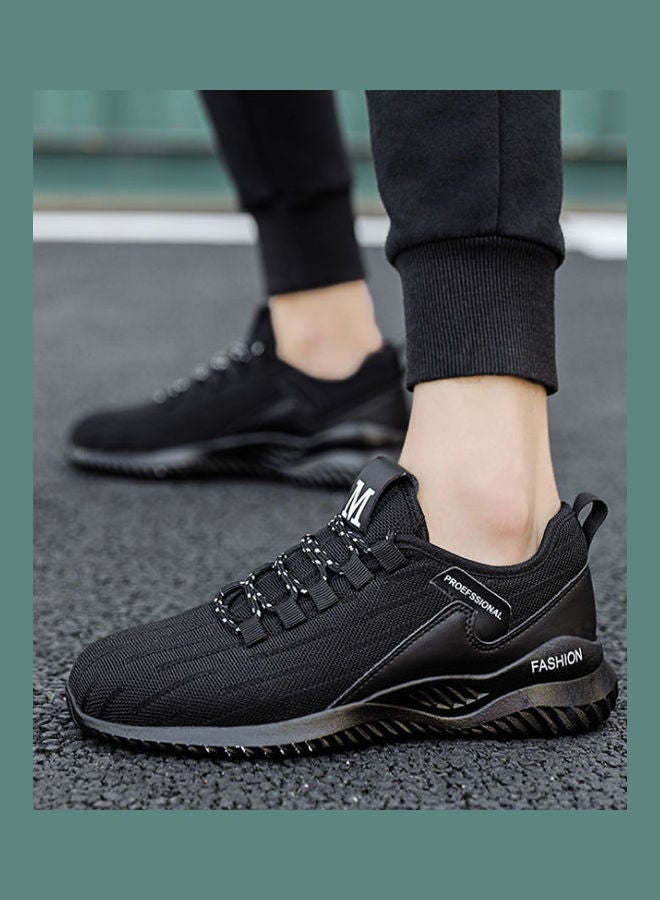 Beauenty Men's Lightweight Lace-Up Running Shoes Black - Image 2