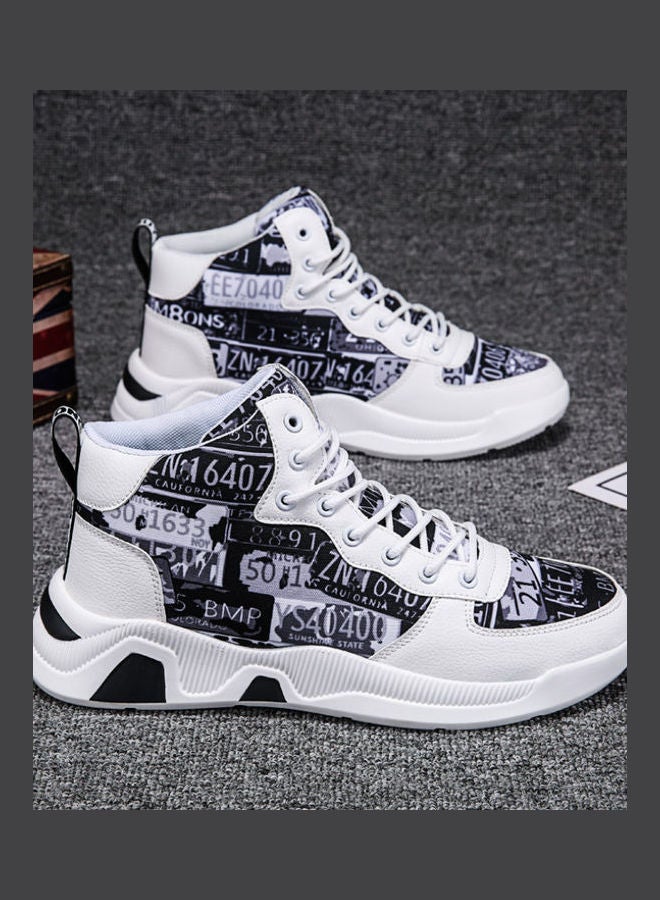 Beauenty Lace-Up Trainer Shoes White/Black - Image 2