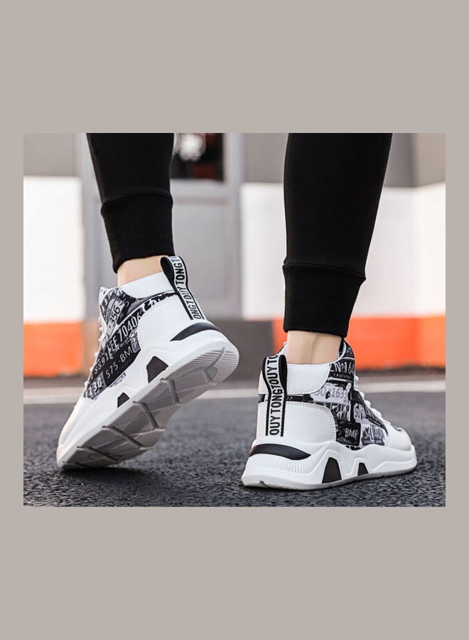 Beauenty Lace-Up Trainer Shoes White/Black - Image 4