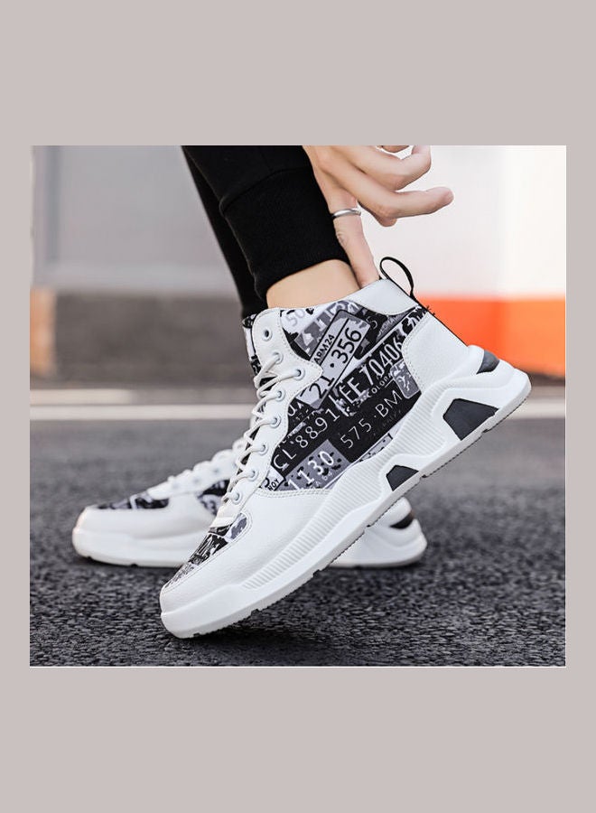 Beauenty Lace-Up Trainer Shoes White/Black - Image 3