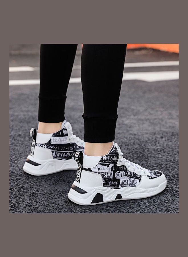 Beauenty Lace-Up Trainer Shoes White/Black - Image 5