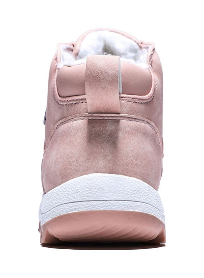 Beauenty High Top Lace-Up Winter Sport Shoes Pink - Image 3