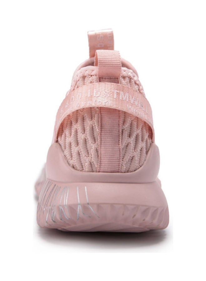 Beauenty Men's Round Toe Lace-Up Training Shoes Pink - Image 4