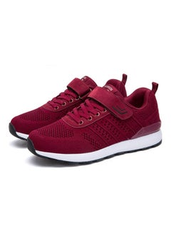 Beauenty Round Toe Lace-Up Running Shoes Red/White  - Image 1