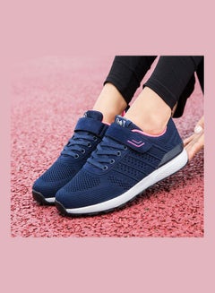 Beauenty Round Toe Lace-Up Running Shoes Blue/White  - Image 3