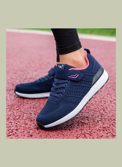 Beauenty Round Toe Lace-Up Running Shoes Blue/White  - Image 4