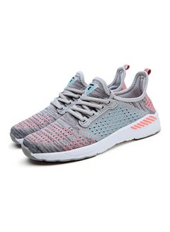 Beauenty Lace-Up Running Shoes Grey/Pink  - Image 1