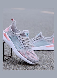 Beauenty Lace-Up Running Shoes Grey/Pink  - Image 5