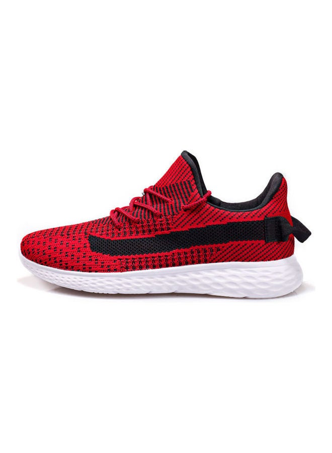 Beauenty Men's Lace-Up Running Shoes Red/Black - Image 2