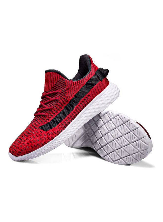 Beauenty Men's Lace-Up Running Shoes Red/Black - Image 3