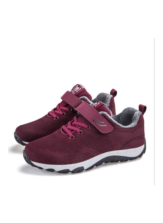 Beauenty - Women's Flat Bottomed Velcro Closure Running Trainers Red - Image 1