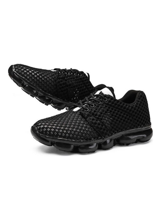 Beauenty Casual Lace-Up Running Trainers Black - Image 1