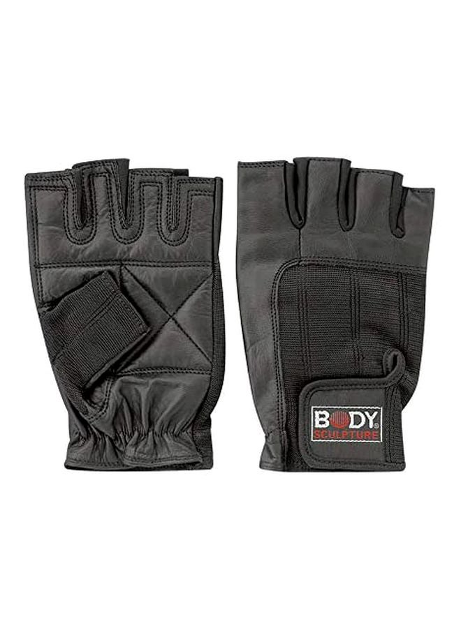 BODY SCULPTURE - Blk P25 Leather Weight Lifting Glove S - Image 1