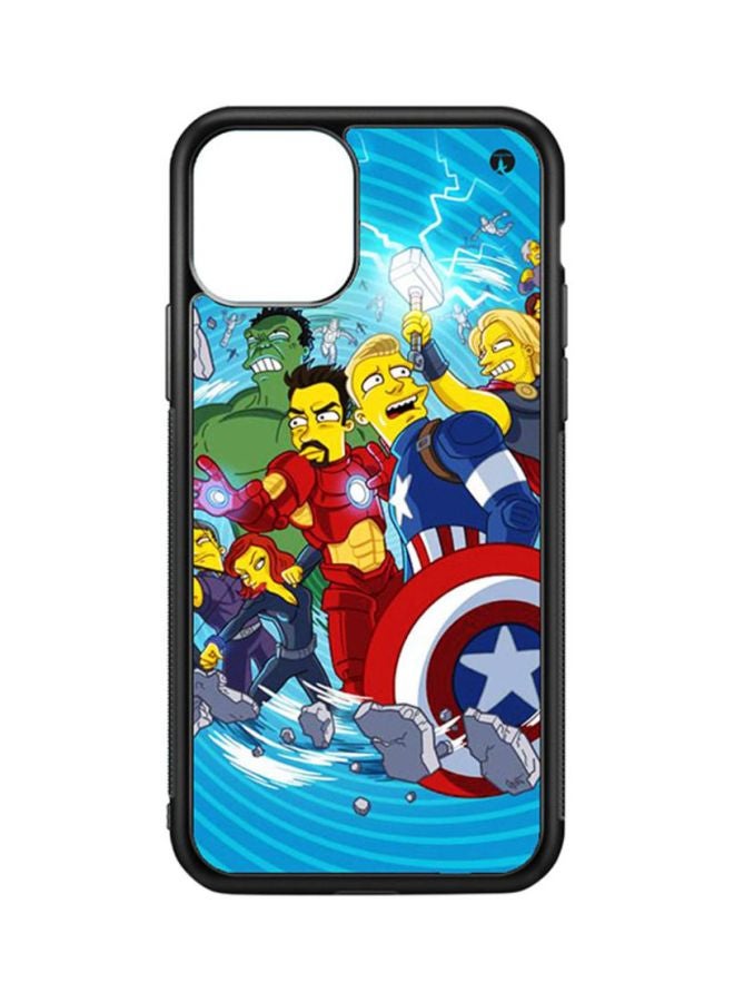 بي بي غطاء حماية واقي لهاتف أبل آيفون 11 برو نمط مسلسل الرسوم المتحركة "The Simpsons"