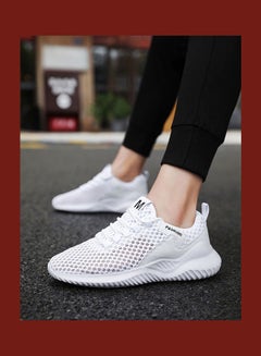 Beauenty Breathable Lace-Up Running Shoes White  - Image 4