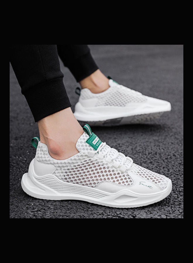 Beauenty Casual Round Toe Lace-Up Training Shoes White - Image 2