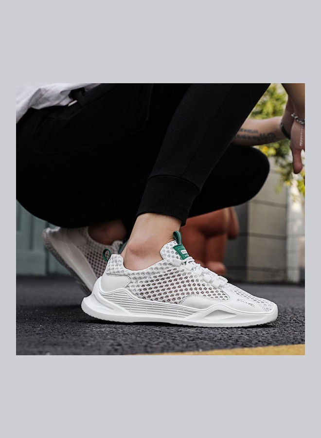 Beauenty Casual Round Toe Lace-Up Training Shoes White - Image 3