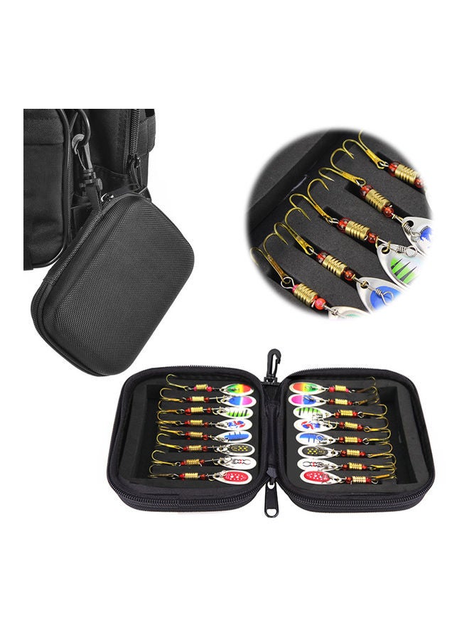 Generic 16pcs Fishing Spoons Lures Metal Baits Set for Trout Bass Casting Spinner Fishing Bait with Storage Bag Case 16*5*11cm  - Image 3