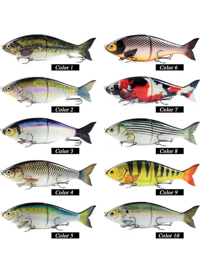 Generic 7 Inch 3oz Jointed Fishing Lure Slow Sinking Plastic Artificial Hard Bait Swimbait Crankbait with Treble Hooks 07 23.2*3.2*8.5cm  - Image 4