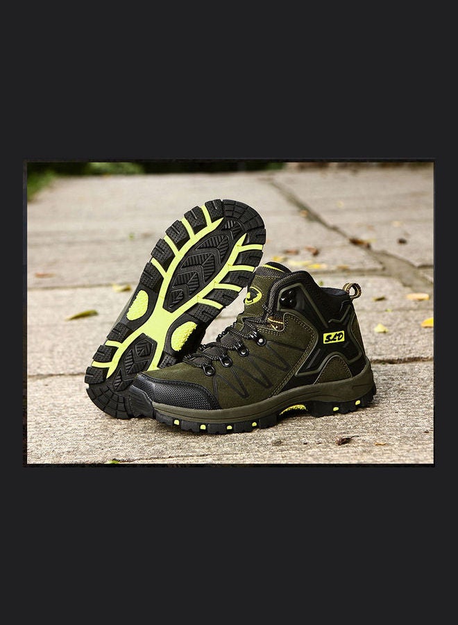 Beauenty Mountaineering Antiskid Lace-Up Sport Shoes Green/Black - Image 3