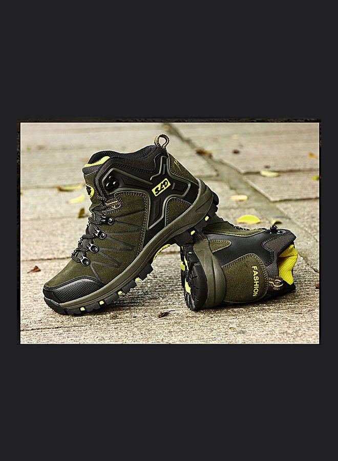 Beauenty Mountaineering Antiskid Lace-Up Sport Shoes Green/Black - Image 4