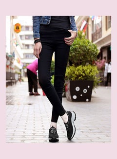 Beauenty Mesh Detail Round Toe Slip-On Running Shoes Black/White  - Image 2