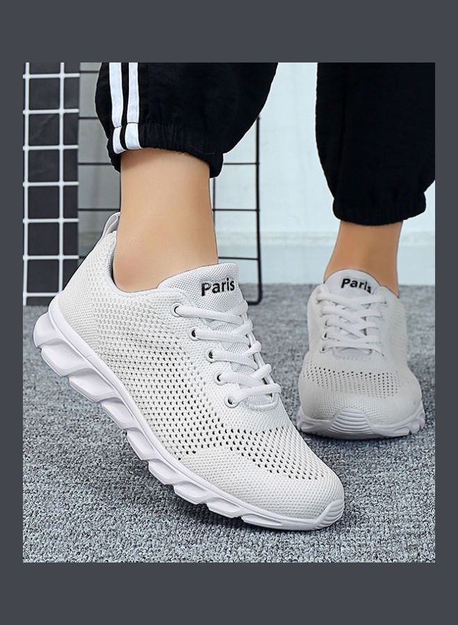 Beauenty Lace-Up Trainers White - Image 2