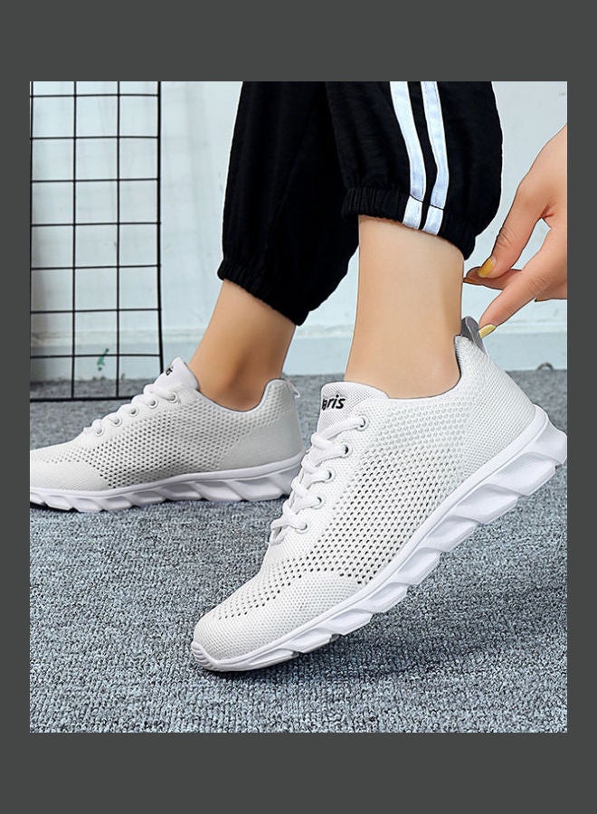 Beauenty Lace-Up Trainers White - Image 3